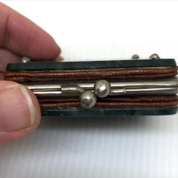 VINTAGE RARE Stone Coin Wallet & Purse - Picture 3 of 7